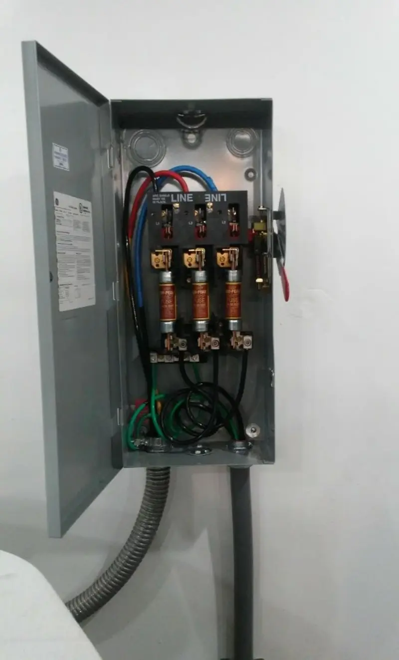 Three-phase disconnect switch installed for Electrical Wiring & Rewiring in Fleming Island